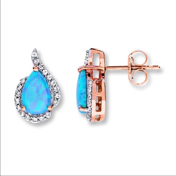 Kay Jewelers Jewelry - ❌❌SOLD❌❌10k Rose Gold Opal & White Sapphire